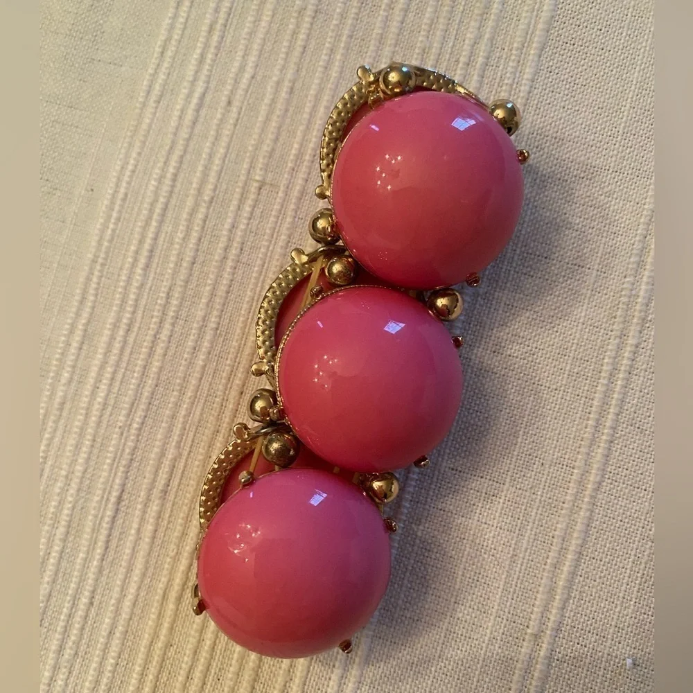 Set of Bangle Bracelets and Single Pink Chunky Bracelet